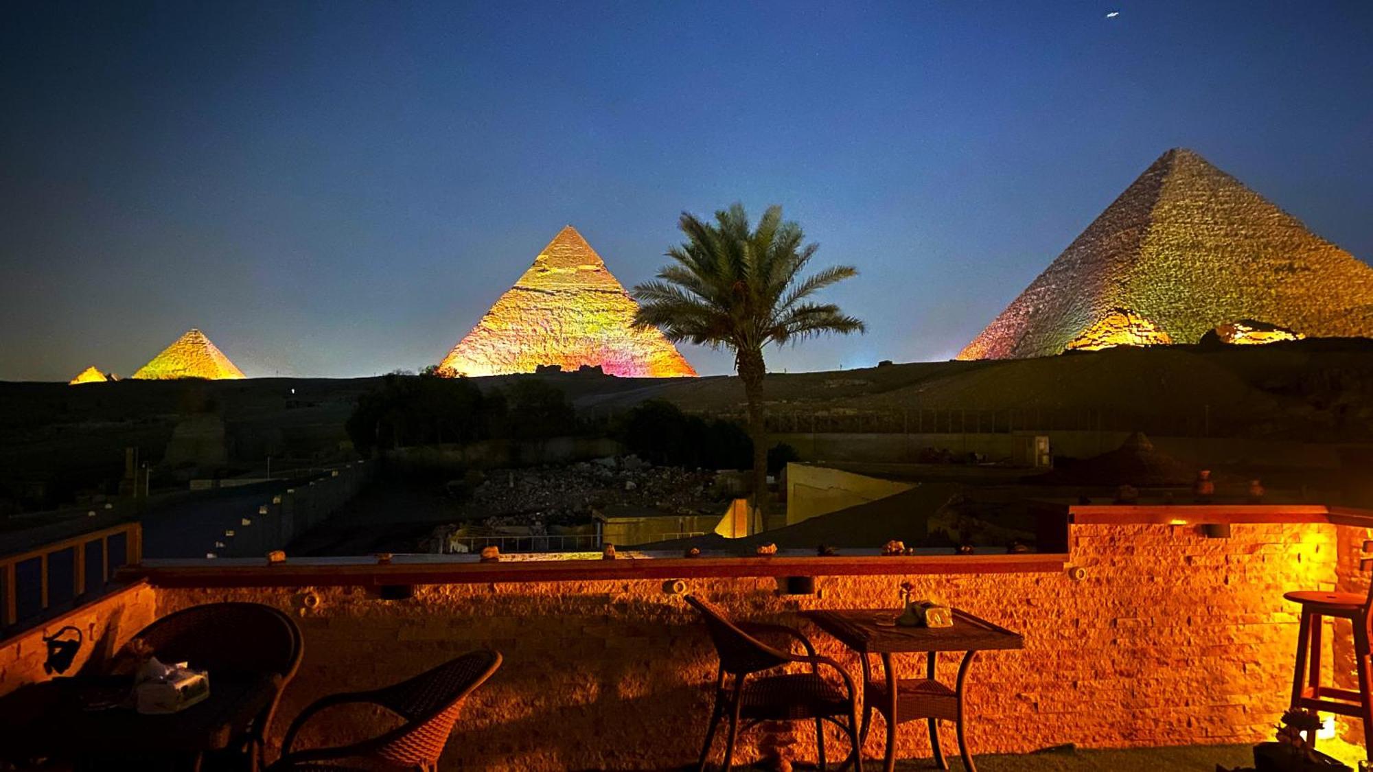 Seven Pyramids Panoramic View Inn Kafret el-Gabal 外观 照片