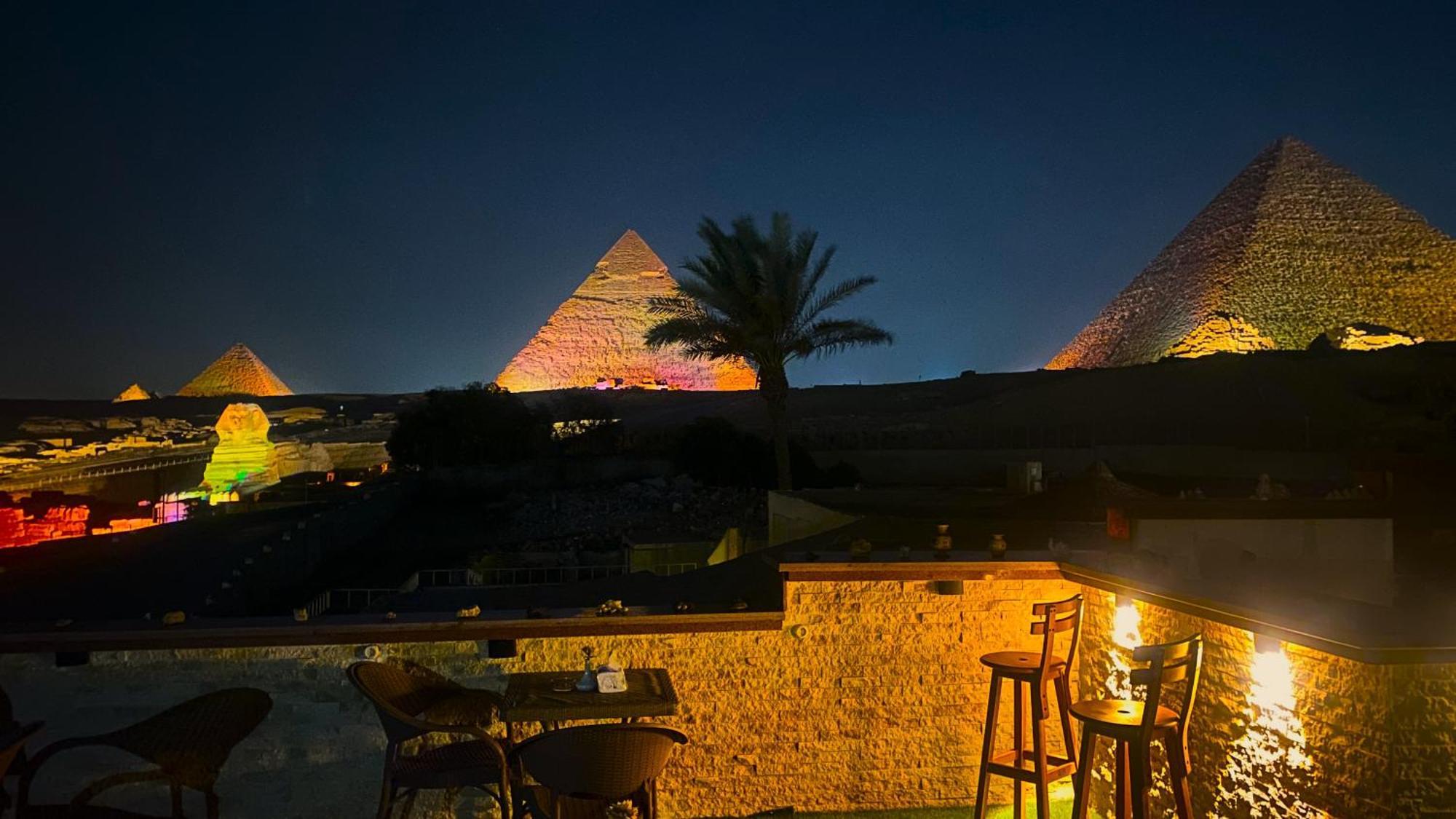 Seven Pyramids Panoramic View Inn Kafret el-Gabal 外观 照片