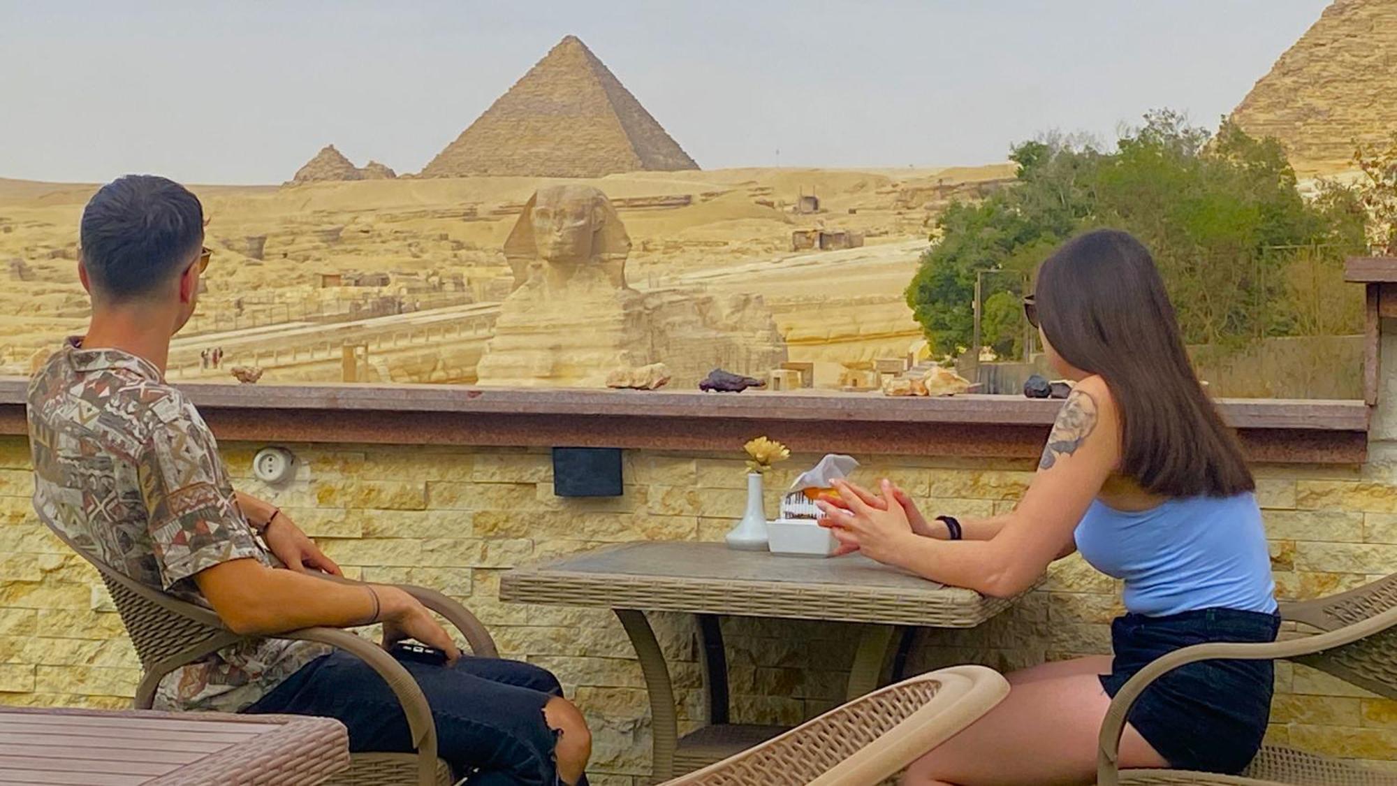 Seven Pyramids Panoramic View Inn Kafret el-Gabal 外观 照片